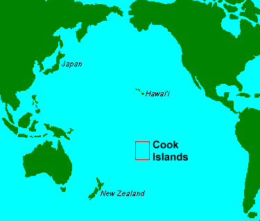 Cookinseln karte